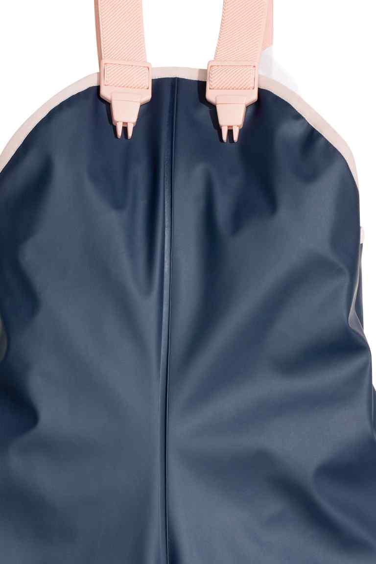 Rain trousers with braces